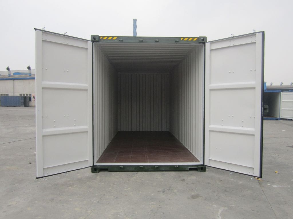 20' Newbuild Hi-Cube Green Container inside