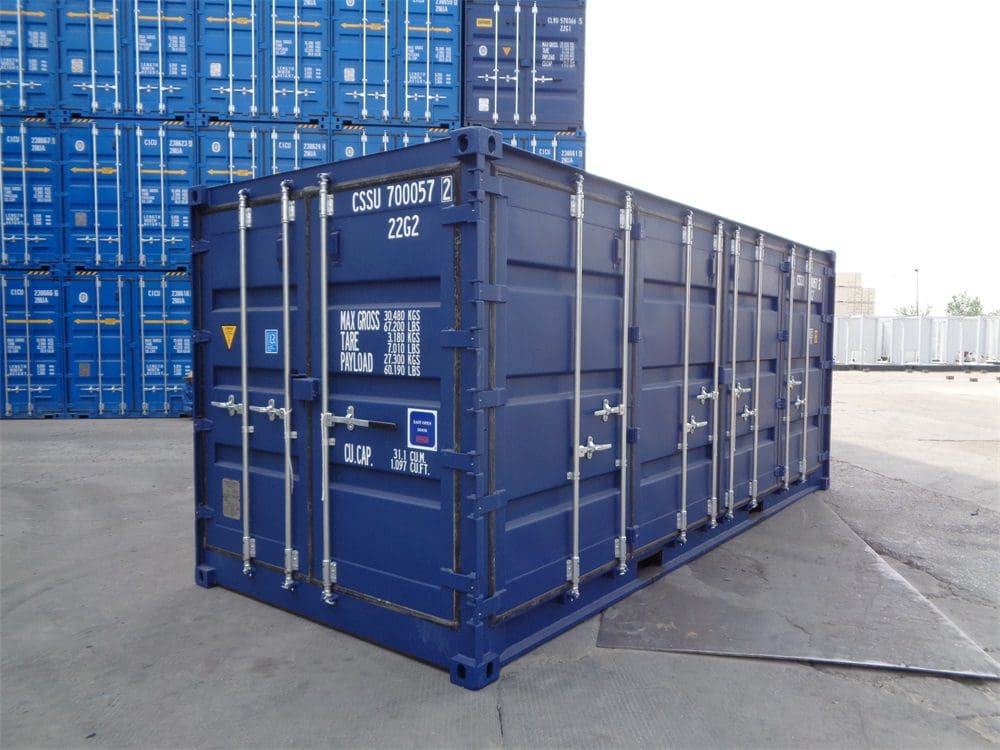 20' New Full Side Access Container Dark Blue